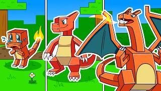 I Survived 1000 DAYS as the FIRE POKEMON CHARMANDER in HARDCORE Minecraft! - Fiery Mobs Compilation