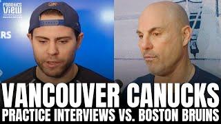 Jake DeBrusk & Rick Tocchet Discuss Facing Former Team in Boston Bruins, DeBruk Impressive Start