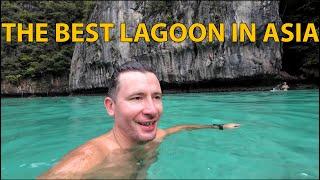 Pileh Lagoon: Best Lagoon in Asia. Koh Phi Phi islands, Thailand Pileh Bay - Ko Phi Phi Lee. 4K Vlog