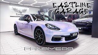 Porsche Panamera: Оклейка в цветной полиуретан и перетяжка салона