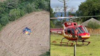 Remains of hot air balloon after deadly Brazil accident | AFP