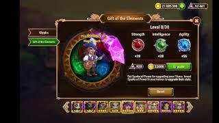 Hero wars How much does investing all sparks of power cost?
