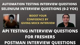 API Testing Mock Interview | Automation Testing Mock Interview | Selenium Interview Question