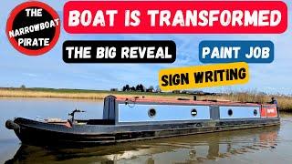 Narrowboat PAINT Job & SIGN WRITING  - The Big Reveal