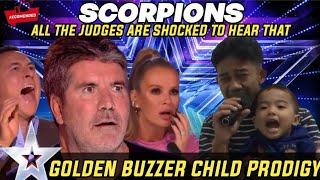 American Got Talent 2023 All The Judges Are Shocked To Hear Song Scorpions Child Parodigy