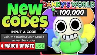 ️4 MARCH!CODES️DANDY'S WORLD ROBLOX CODES 2025 - DANDYS WORLD CODES 2025