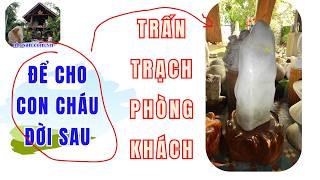 Soi cục đá thạch anh trắng đánh bóng T556 trấn trạch phòng khách cho con cháu đời sau