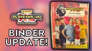 BINDER UPDATE! | PANINI ADRENALYN XL PREMIER LEAGUE 2025 | HOW I STORE MY CARDS | RARE FERGUSON LE!