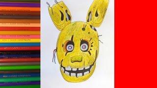 How to draw Springtrap, FNAF, Как нарисовать Спрингтрапа