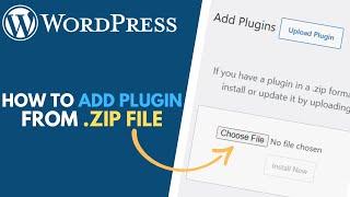 How to Install a WordPress Plugin from .ZIP File