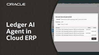 Ledger AI Agent in Oracle Fusion Cloud ERP: Demo