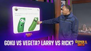 Goku vs Vegeta, Pickle rick vs Larry the Cucumber, more fan questions