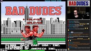 Bad Dudes прохождение (U) | Игра на (Dendy, Nes, Famicom, 8 bit) Data East 1990 Стрим HD RUS