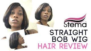 REVIEW: $130 STEMA HAIR Glue Less Lace Front Straight Bob Wig