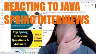 Reacting to Spring Interview Questions & Answer videos