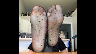 sheer nylon soles tease
