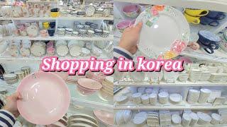 shopping in korea  vlog, $2 Classic & Ceramic dinnerware  kitchen stuff & korean food with price