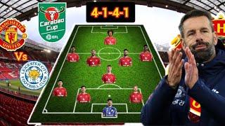 NISTELROOY BEST SQUAD TO BEAT LEICESTER: MAN UNITED VS LEICESTER NEW 4-1-4-1 Lineup Under Nisterooy