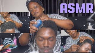 ASMR | Mom Checking, Scratching My Scalp, Hair Brushing | Natural Sounds | No Talking