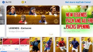 Festive season new exclusive free legends pack and all new packs opening||pes2020