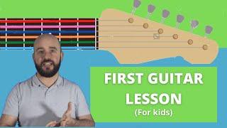 Easy First Guitar Lesson - For Kids!