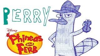 How to Draw - PERRY (Phineas and Ferb) #12 /// Как нарисовать - ПЕРРИ (Финес и Ферб) #12