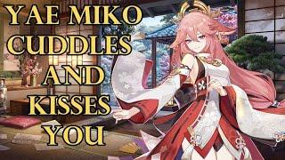 Yae Miko Cuddles and Kisses You During a Storm~ [Genshin ASMR Roleplay] Listener x Yae [Romantic]