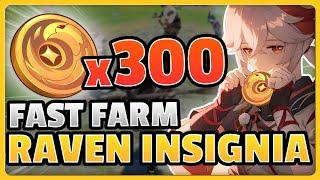 300 Raven Insignia  EFFICIENT FARM IN 10 MINS !  (SPEEDRUN ROUTE) | Genshin Impact