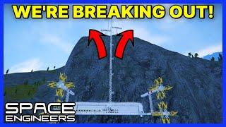 We're DRILLING out of the MOUNTAIN TOP! - Vanilla SPACE ENGINEERS Survival - Ep 16