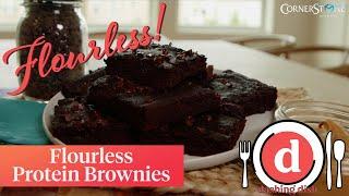 You will want to eat the whole pan of these flourless protein brownies | Dashing Dish