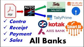 PDF Bank Statement to Tally Prime Tally ERP9 Import | PDF to Tally | EazyAUTO4 | Excel to Tally UPI