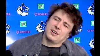 Canucks Kuzmenko English Struggles