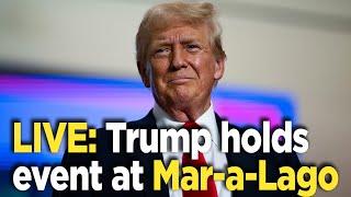 Watch live: Trump to hit Harris in remarks from Mar-a-Lago