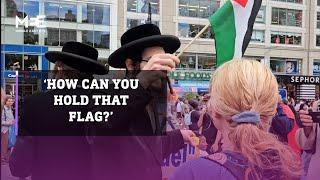 'What flag is that? You're a Jew': Woman confronts pro-Palestine Jewish protesters in New York