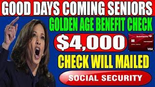 Harris Announces $4,000 Golden Age Benefit for Social Security & SSDI - Checks Mailed Today