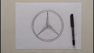 Как Нарисовать Мерседес Логотип Легко | How To Draw a Mercedes Logo Easy