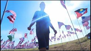 Waves of Flags. Malibu 17th annual display. 3000 Flags