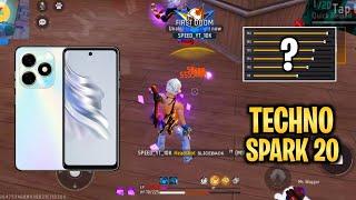 Techno Spark 20 Free Fire Sensi + Hud + Dpi Settings | Techno Spark 20 Free fire Headshot Setting