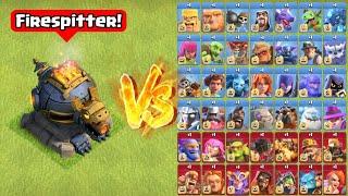 New Firespitter vs All Troops! - Clash of Clans