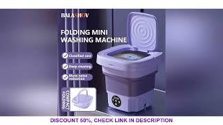 8L Portable Small Foldable Washing Machine with Spin Dryer For Socks Underwear Panties Washer Househ