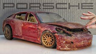 Restoration Abandoned Porsche Panamera Turbo. Restoration and Tuning Sports Car