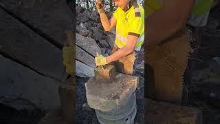 Stone Dressing ️ #stone #stonework #mason #craftsman #skills #skilledtrades #trending #subscribe
