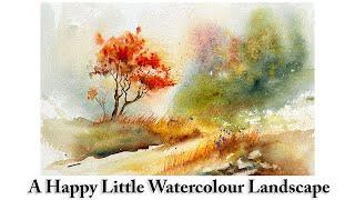 A Colourful Spontaneous Watercolour Landscape in Loose Style | Painting Demonstration | Peaceful Art