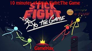 10 minutes of *laggy* Stick Fight:The Game Gameplay