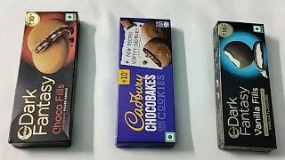 dark fantasy choco fills vs Cadbury chocobakes cookies vs dark fantasy vanilla fills