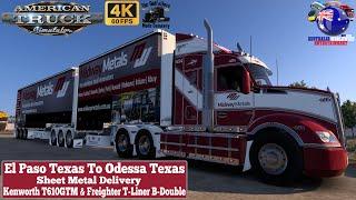 ATS 1.54 | El Paso TX To Odessa TX | Kenworth T610GTM & Freighter T-Liner B-Double #scssoftware