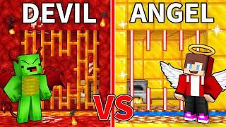 JJ's ANGEL Prison vs Mikey's DEVIL Prison Survive Battle in Minecraft - Maizen