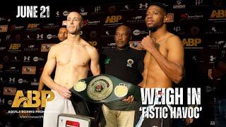 Aquila Boxing Weigh In | Boyd Allen vs Kagiso Bagwasi