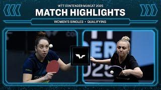 Izabela Lupulesku vs Sabina Surjan | WS Qual | WTT Contender Muscat 2025