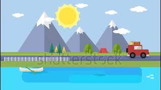 Summer Vacation Background Animation Mountain